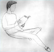 reading a book