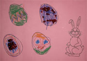 Easter eggs and bunny 