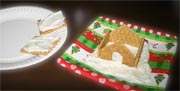 making "gingerbread" house