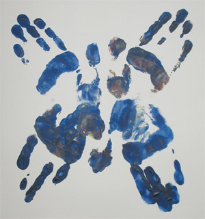 hand print butterfly