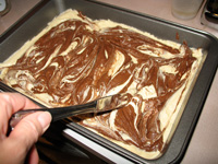 mixing the batter