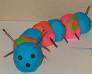 caterpillar from play dough