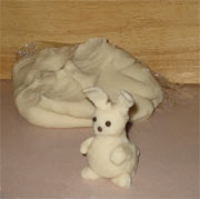 play dough easter bunny
