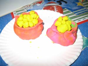 pot of gold made of play dough