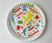hand-painted paper plate
