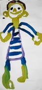 kid's self portrait - painting