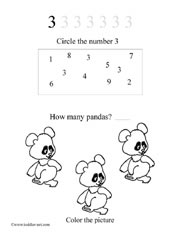 number 3 worksheet