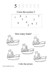 number 5 worksheet