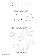 number 7 worksheet