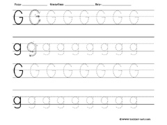 letter G worksheet
