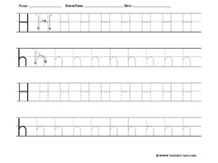 letter H worksheet