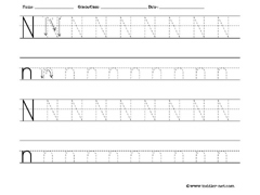 letter N worksheet