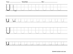 letter U worksheet