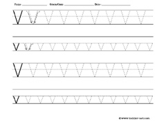 letter V worksheet