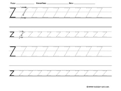 letter Z worksheet