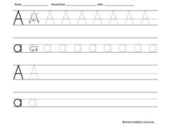 letter A worksheet